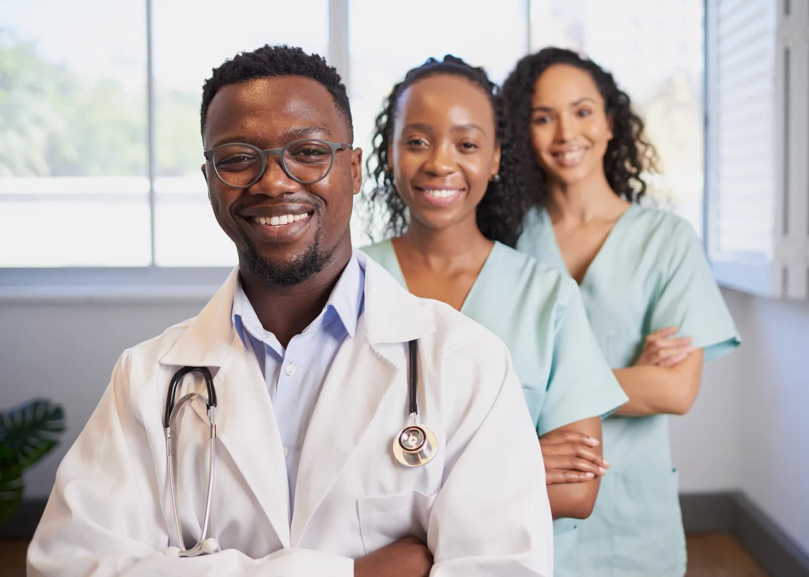 Healthcare team working together